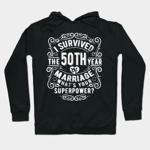 Funny Wedding Anniversary Gift 50 years Wedding Marriage Gift Hoodie by Essinet